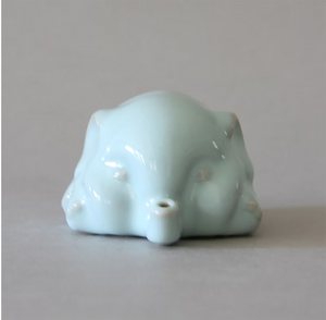 Sleeping Elephant Incense Stand in Celadon Glaze