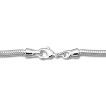 Load image into Gallery viewer, Silver Plated Brass 18 inch Snake Chain Necklace 3.1mm Thick