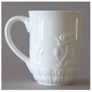 White Porcelain Reclining Tara Mug with Lotus Lid (Copy)