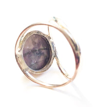 Load image into Gallery viewer, Tiffany Stone Bertrandite Ring Size 9.5 in Sterling Double Band