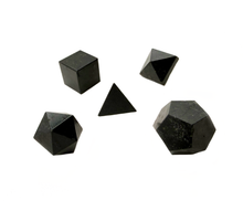 Load image into Gallery viewer, Black Tourmaline 5 Piece Platonic Solids Sacred Geometry