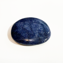 Load image into Gallery viewer, Dumortierite Blue Quartz Palm Stone to aid Spiritual Expression and for Longevity