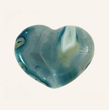 Load image into Gallery viewer, Blue Agate Puffy Heart No. 21