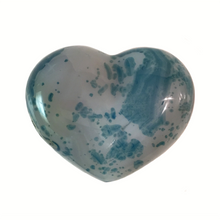 Load image into Gallery viewer, Blue Agate Puffy Heart No. 28