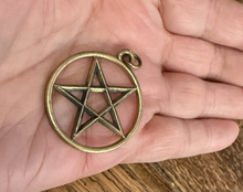 Load image into Gallery viewer, Pentacle Brass Pendant