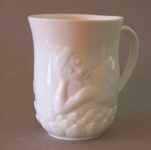 Load image into Gallery viewer, White Porcelain Buddha Mug with Lotus Lid Reclining Buddha
