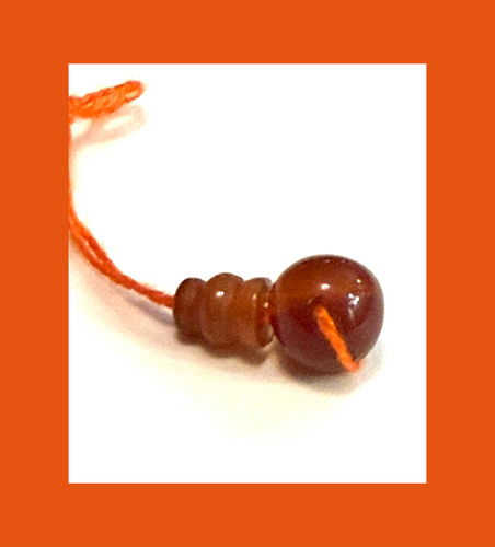 Carnelian 9.5 mm Mala Guru Bead for Stringing Your Own Mala