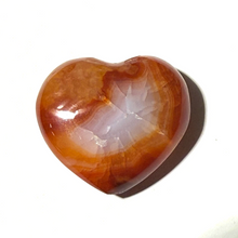 Load image into Gallery viewer, Carnelian Puffy Heart for happiness.  30mm Wide.