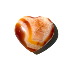 Load image into Gallery viewer, Carnelian Puffy Heart for happiness.  30mm Wide.