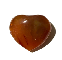 Load image into Gallery viewer, Carnelian Puffy Heart for happiness.  Extra small 33mm wide.
