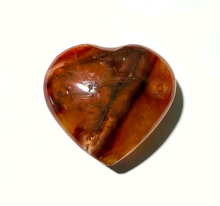Load image into Gallery viewer, Carnelian Puffy Heart for happiness.  34mm Wide.