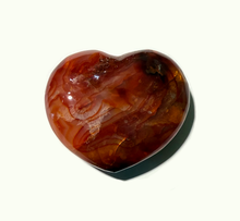 Load image into Gallery viewer, Carnelian Puffy Heart with Druzy Cavity 42mm Wide
