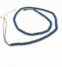 Load image into Gallery viewer, Cobalt Royal Aura Hematite 4mm Faceted Rondelle Beads