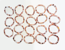 Load image into Gallery viewer, Orange Elestial Quartz Bead Bracelet Fire Quartz 8mm Beads Elastic