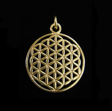 Load image into Gallery viewer, Flower of Life Brass Pendant