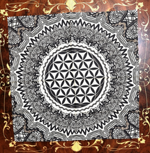 Load image into Gallery viewer, Mandala Flower of Life Meditation Cloth for Prosperity
