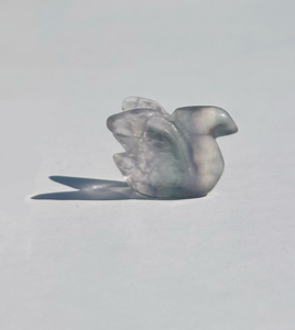 Fluorite Swan Miniature Swan Figurine