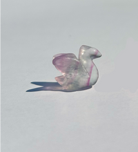 Load image into Gallery viewer, Fluorite Swan Miniature Swan Figurine