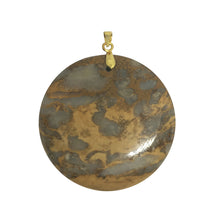 Load image into Gallery viewer, Fossilized Coral Jasper Pendant with 14K gold-plated Silver Bail