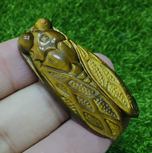 Load image into Gallery viewer, Golden Tigers Eye Cicada Talisman