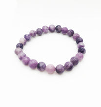 Load image into Gallery viewer, Lepidolite Stretch Bracelet 8mm Round Beads