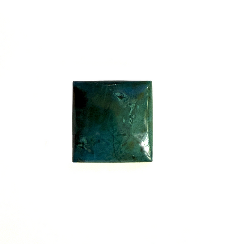 Malachite in Chrysocolla Cabochon in Dome Shape Square