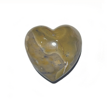 Load image into Gallery viewer, Mookaite Jasper Puffy Heart 45mm in Yellow Ochre Hues