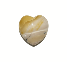 Load image into Gallery viewer, Mookaite Jasper Puffy Heart 45mm in Yellow Ochre Hues