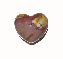 Load image into Gallery viewer, Mookaite Jasper Puffy Heart in mauve, sienna and caramel 45mm