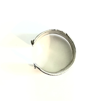Load image into Gallery viewer, Om Mani Padme Hum Man's Adjustable Ring Hand-Made White-Brass Ring
