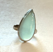 Load image into Gallery viewer, Paraiba Chalcedony Ring size 8.25 for spiritual vision, romance and dream messages