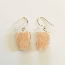 Load image into Gallery viewer, Selenite Earrings in Pale Peach Hue