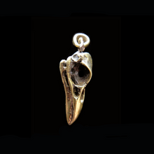 Load image into Gallery viewer, Raven Skull Pendant in Solid Bronze in Size Medium