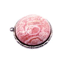 Load image into Gallery viewer, Rhodochrosite Round Pendant, Rhodocrosite for Emotional Balance