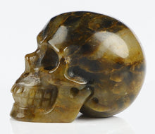 Load image into Gallery viewer, Golden Pietersite Skull Bead - Realistic