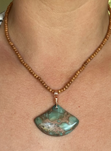 Load image into Gallery viewer, Sea Sediment Jasper Bead Fan Focal Bead