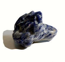 Load image into Gallery viewer, Sodalite Crystal Frog Figurine for spiritual awakening.