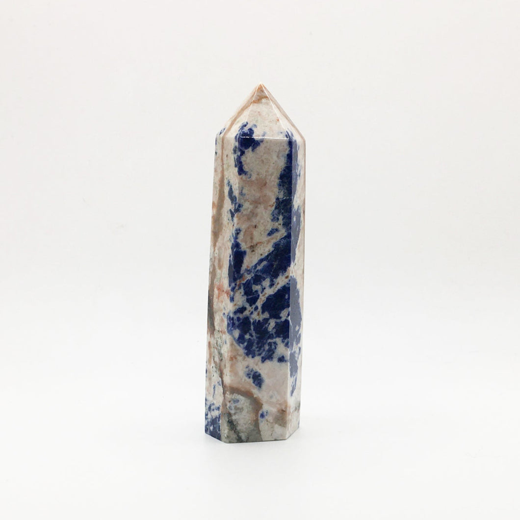 Sunset Sodalite Point Blue and Orange 3.4 inches high