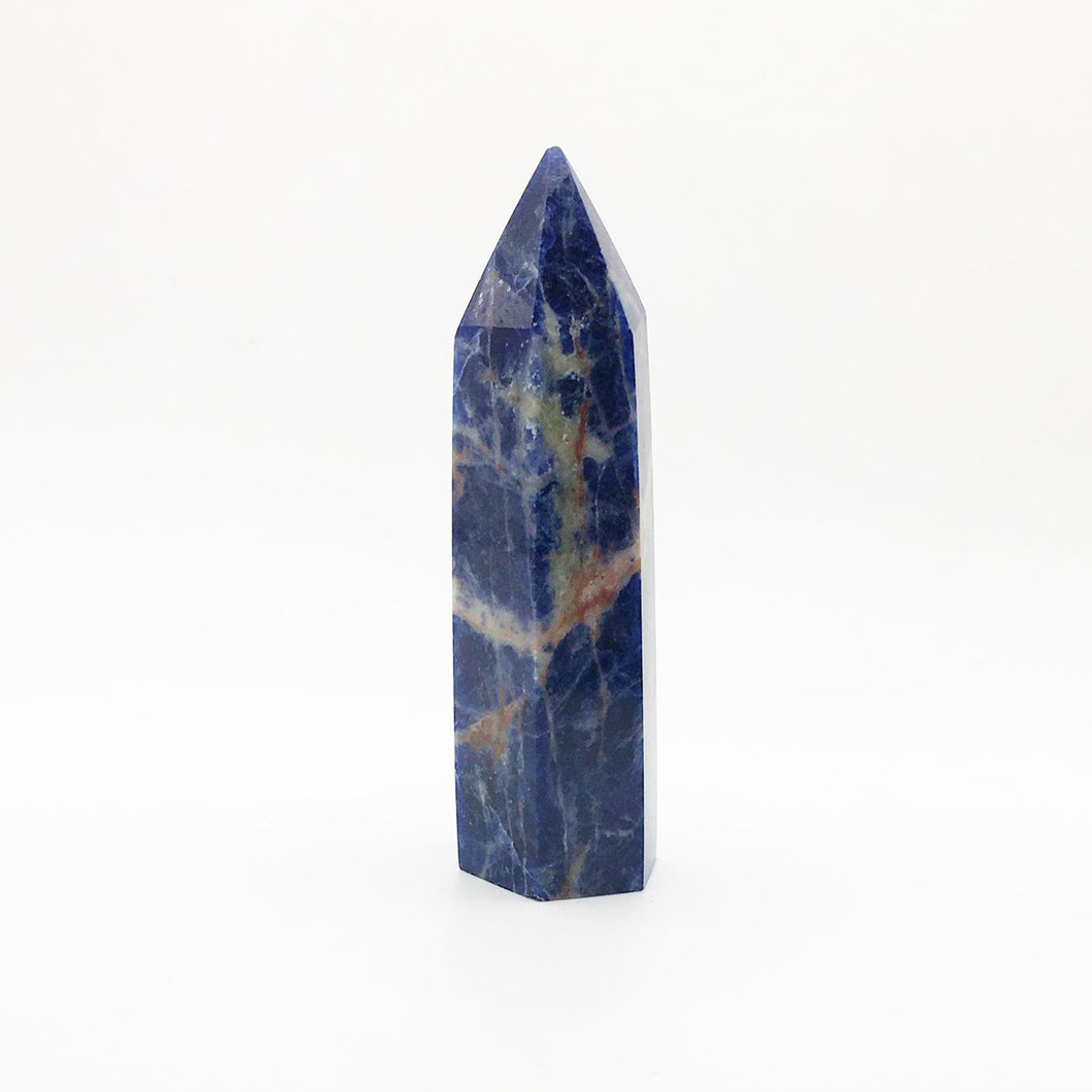 Sunset Sodalite Point Blue and Orange 3 inches high