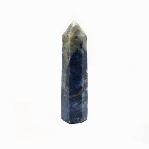 Sunset Sodalite Point Blue and Orange 4 inches high