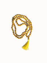 Load image into Gallery viewer, Turmeric Haldi Mala 108 Prayer Beads Necklace