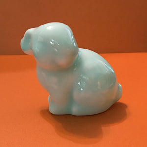 Chinese Year of the Rabbit Figurine Celadon Glazed Porcelain