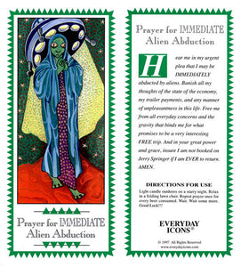 Prayer for Immediate Alien Abduction Funny Prayer Candle