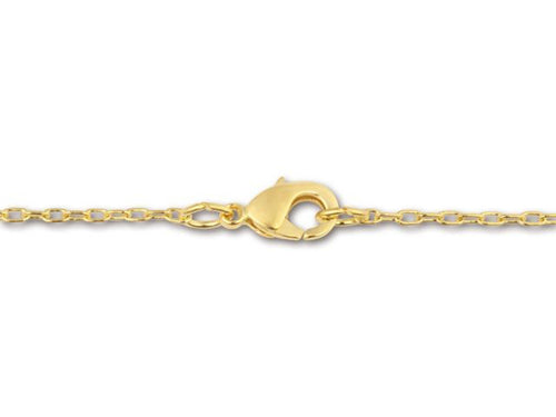 Fine Cable Chain Necklace 18 inch length Gold Plated Brass