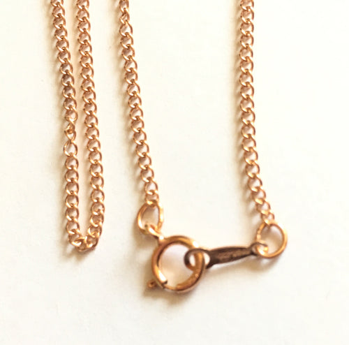 Flat Curb Chain Delicate 18 inch Rose Gold Filled 1.3 mm