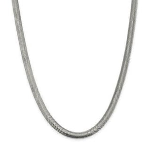 Sterling Silver 22 inch Snake Chain Necklace - 6.2mm thickness