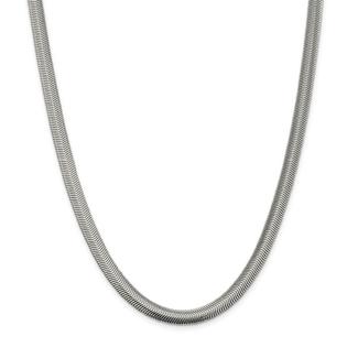 Sterling Silver 22 inch Snake Chain Necklace - 6.2mm thickness