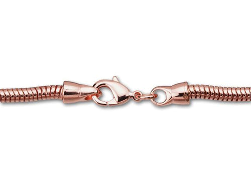 Copper Plated Brass Snake Chain Necklace in 16 inch length