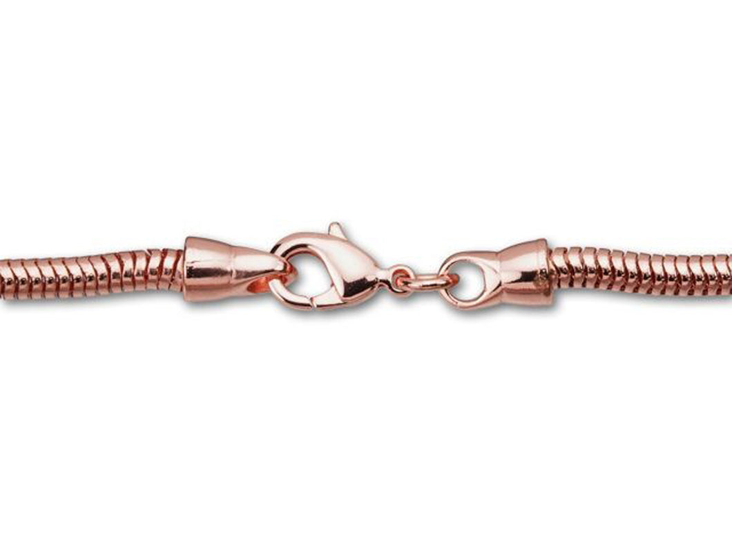 Copper Plated Brass Snake Chain Necklace in 16 inch length
