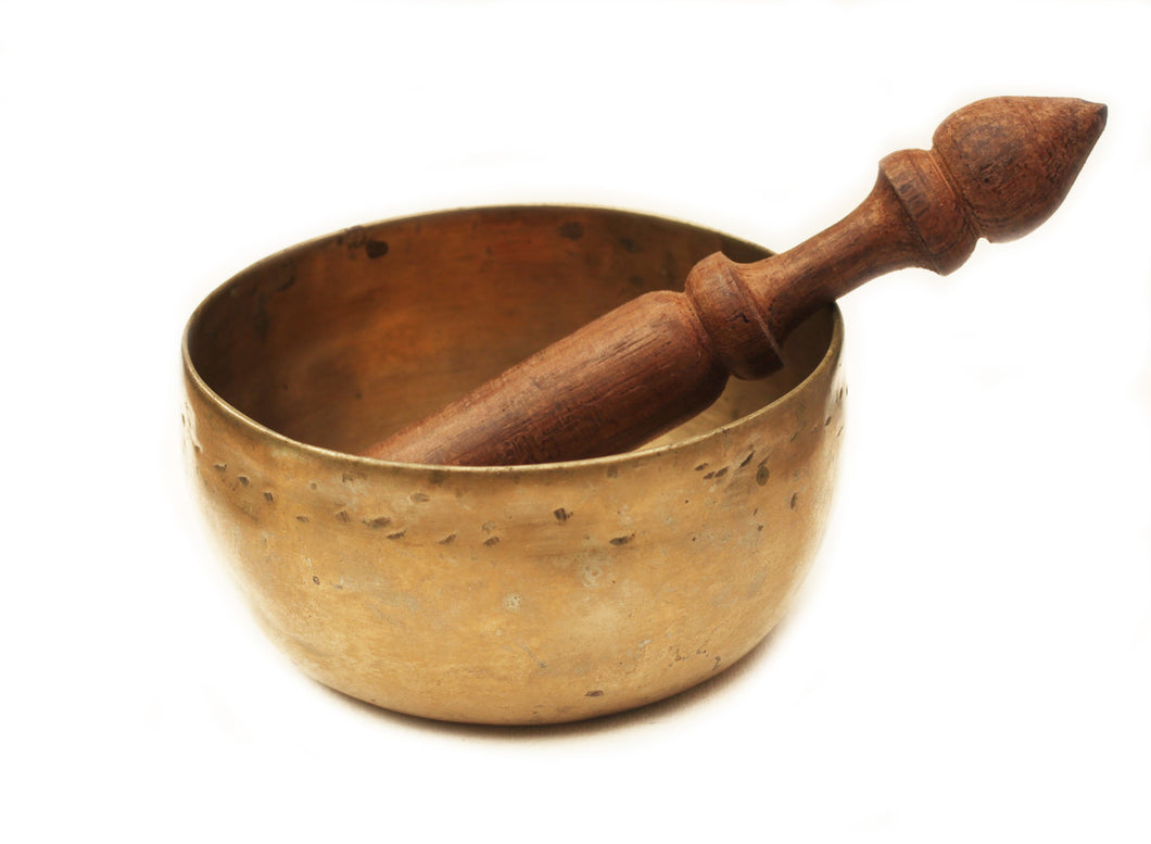 Tibetan Singing Bowl Antique, Hand-Forged, Bronze-Alloy